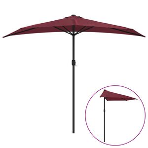 vidaXL Ombrellone Balcone Palo in Alluminio Bord&ograve; 270x144x222cm a Met&agrave;