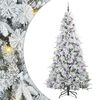 vidaXL Albero di Natale Artificiale con Rami Pieghevoli Bianco 240 cm