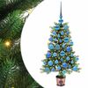 vidaXL Albero di Natale con 150 LED con supporto Verde 90 cm PE