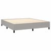 vidaXL Letto a Molle Materasso e LED Grigio Chiaro 160x200 cm Tessuto