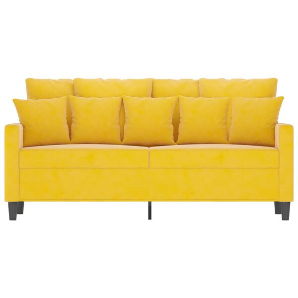 vidaXL Divano a 2 Posti giallo 140 cm in Velluto