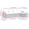 vidaXL Set Divano da Giardino 5 pz con Cuscini Marrone in Polyrattan