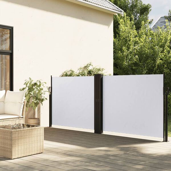 vidaXL Tenda da Sole Laterale Retrattile Bianco 120x600 cm