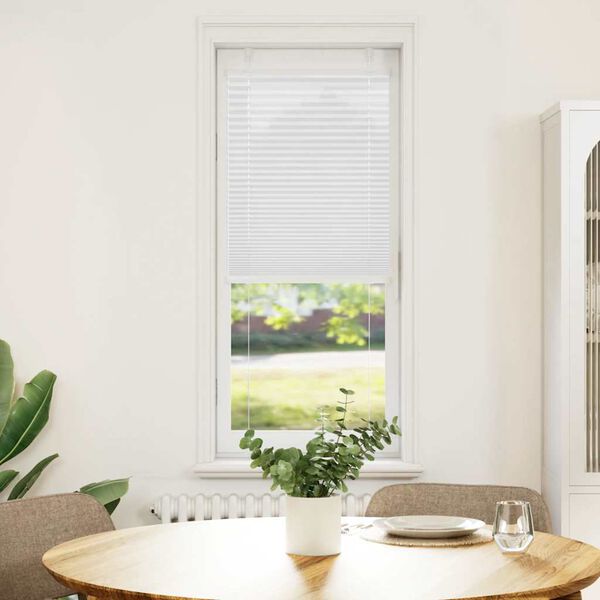 vidaXL Tenda Plissettata Bianca 40x150 cm Larghezza Tessuto 39,4 cm