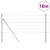 vidaXL Recinzione con Posto Argento 0,8 x 10 m Acciaio e PVC