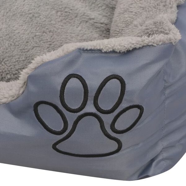 vidaXL Cuccia per Cani con Cuscino Imbottito Taglia XL Grigio