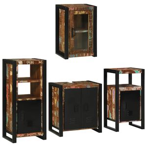 vidaXL Set di mobili per il bagno 4 pz Multicolore 55 x 35 x 60 cm