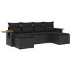 vidaXL Patio Sofa Set 6-Posti Black