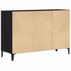 vidaXL Credenza Rovere Nero 103,5 x 35 x 70 cm Legno multistrato