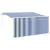 vidaXL Tenda retrattile Blu e Bianco 300 x 200 cm