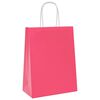 vidaXL Sacchetti di Carta 50 pz con Manici Rosa 21x11x28 cm
