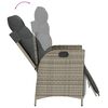 vidaXL Set da Pranzo da Giardino 7 pz con Cuscini in Polyrattan Grigio