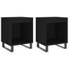 vidaXL Comodini 2pz Neri 40x35x50 cm in Legno Multistrato