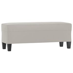 vidaXL Panca Grigio Chiaro 100x35x41 cm in Microfibra