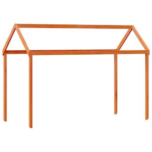 vidaXL Tetto Letto Bambini Marrone Cera 217x95,5x159 cm Massello Pino