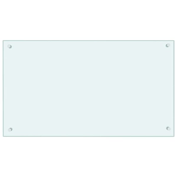 vidaXL Paraschizzi per Cucina Color Latte 90x50 cm in Vetro Temperato