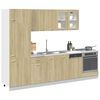 vidaXL Set Mobili da Cucina 8pz &ldquo;Lyon&rdquo; Rovere Sonoma in Truciolato