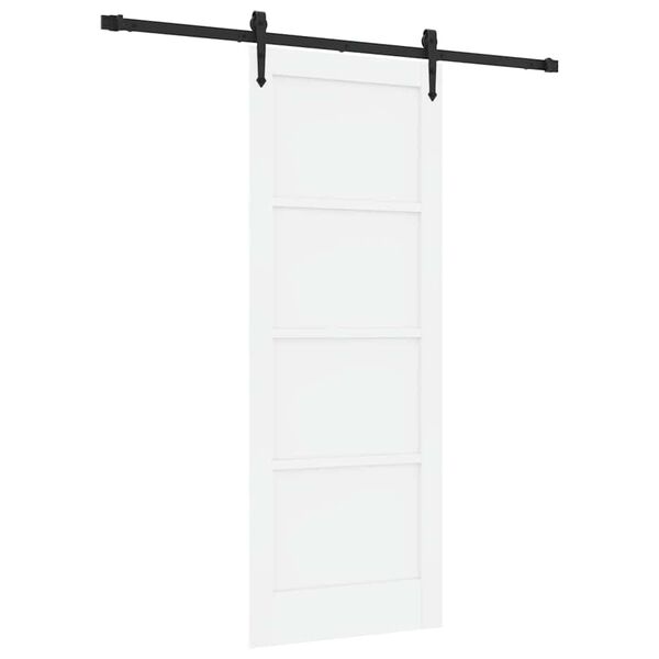 vidaXL Porta scorrevole ORKDAL Bianco 78 x 202 cm Pino massello