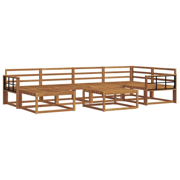 vidaXL Set di divani da esterno 7 pcs Naturale