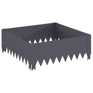 vidaXL Bordura per Prato 60 x 60 x 20 cm Acciaio Antracite