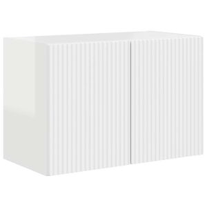 vidaXL Mobile TV da parete Bianco Lucido 59,5 x 31 x 40 cm