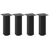 vidaXL Gambe per Tavolino da Caff&egrave; 4 pz Nere 42-44 cm Acciaio