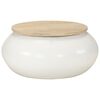 vidaXL Tavolino da Salotto Bianco 51x51x27 cm Legno Massello di Mango