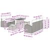 vidaXL Set Divano da Giardino con cuscino 8 pcs Beige polyrattan