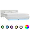 vidaXL Giroletto con LED senza Materasso Bianco 180x200 cm