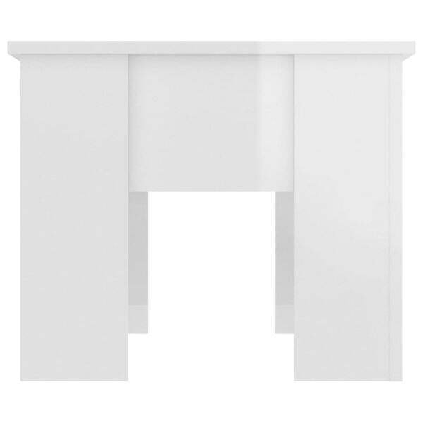 vidaXL Tavolino Salotto Bianco Lucido 79x49x41 cm in Legno Multistrato