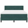 vidaXL Letto a molle con materasso Verde Scuro 190 x 140 cm Velluto