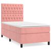 vidaXL Giroletto a Molle con Materasso Rosa 90x190 cm in Velluto