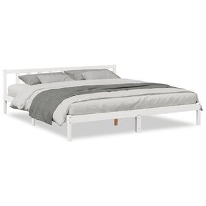 vidaXL Letto Extra Lungo senza Materasso Bianco 200x220 cm in Pino