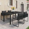 vidaXL Set da Pranzo da Giardino 5 pz in Rattan PVC Nero