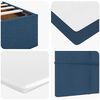vidaXL Struttura Letto Pouf con Materasso Blu 140x190 cm in Tessuto