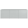 vidaXL Letto Rialzato Giardino 240x80x77 cm in Acciaio Zincato Argento