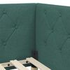 vidaXL Cornice del letto ad angolo Verde Scuro 100 x 200 cm Tessuto