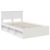 vidaXL Struttura del letto Bianco 135 x 190 cm Legno multistrato