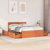 vidaXL Letto senza Materasso Marrone Cera 140x190 cm in Legno di Pino