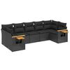 vidaXL Set Divani da Giardino con Cuscini 7pz Nero Polyrattan