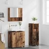 vidaXL Set di mobili per il bagno con porta 3 pcs Legno vecchio