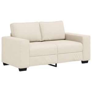 vidaXL Divano a 2 Posti Beige 160 cm Tessuto misto lino