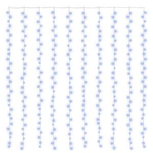 vidaXL Tenda Luci a Ghiaccioli 3x3m 300 LED Blu 8 Funzioni