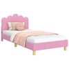 vidaXL Struttura letto bambini con testata Rosa 90 x 200 cm Tessuto