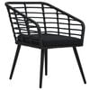 vidaXL Set da Bistrot 3 pz in Polyrattan Nero