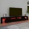 vidaXL Mobile Porta TV con Luci LED Nero 260x36,5x40 cm