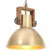 vidaXL Lampada a Sospensione Industriale 25 W Ottone Rotonda 30 cm E27