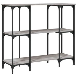 vidaXL Tavolino Consolle Grigio Sonoma 102x35x90 cm Legno Multistrato