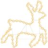 vidaXL Figura Renna Natalizia con 72 LED Bianco Caldo 57x55x4,5 cm