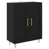 vidaXL Credenza Rovere Nero 69,5 x 34 x 180 cm Legno multistrato